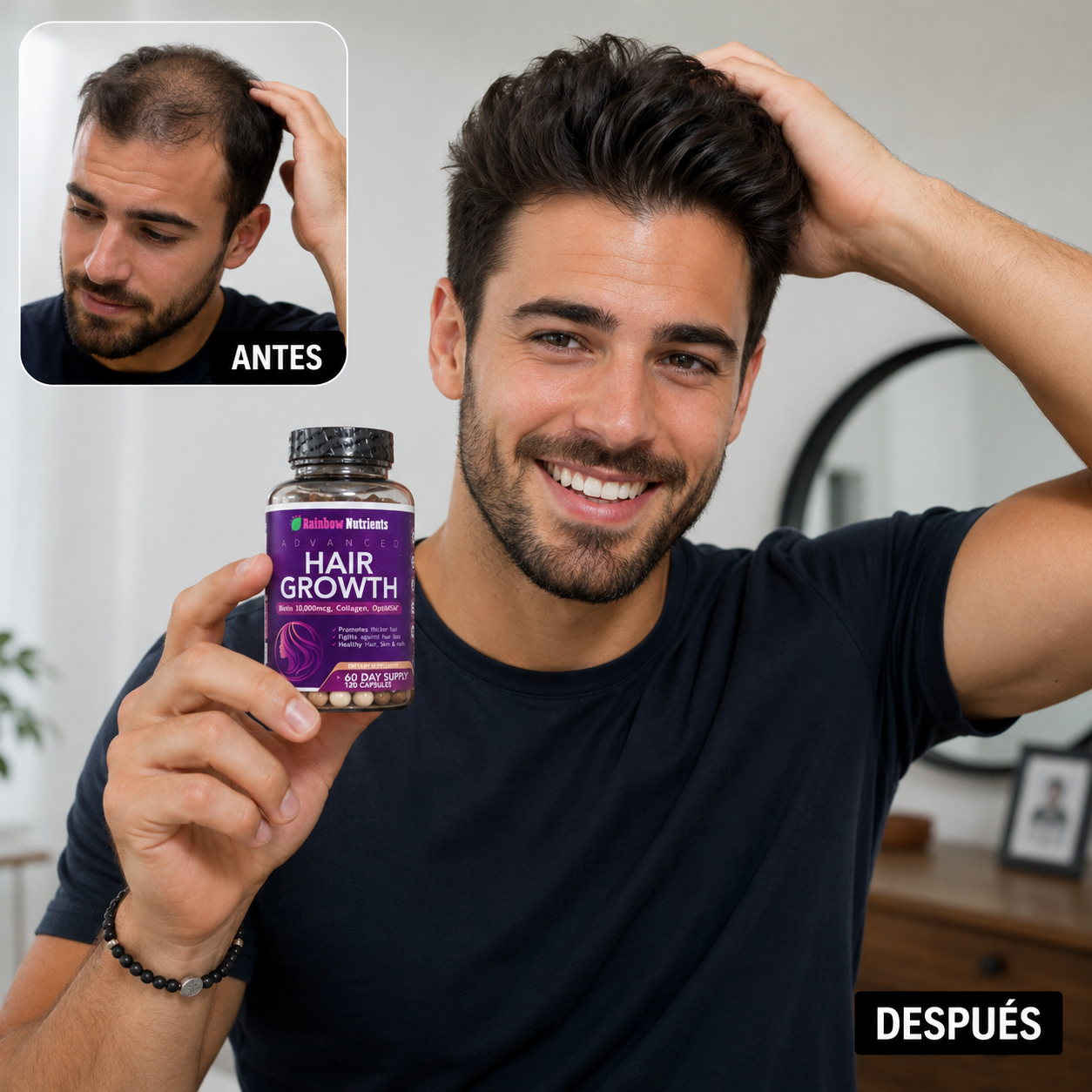 HAIR GROWTH:  Estimula el crecimiento capilar natural